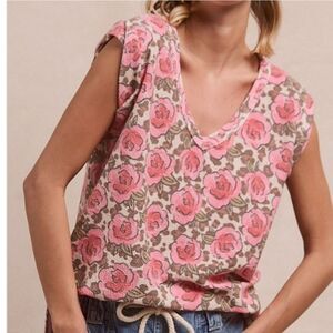 BiBi Pink Floral Knit Tank Top